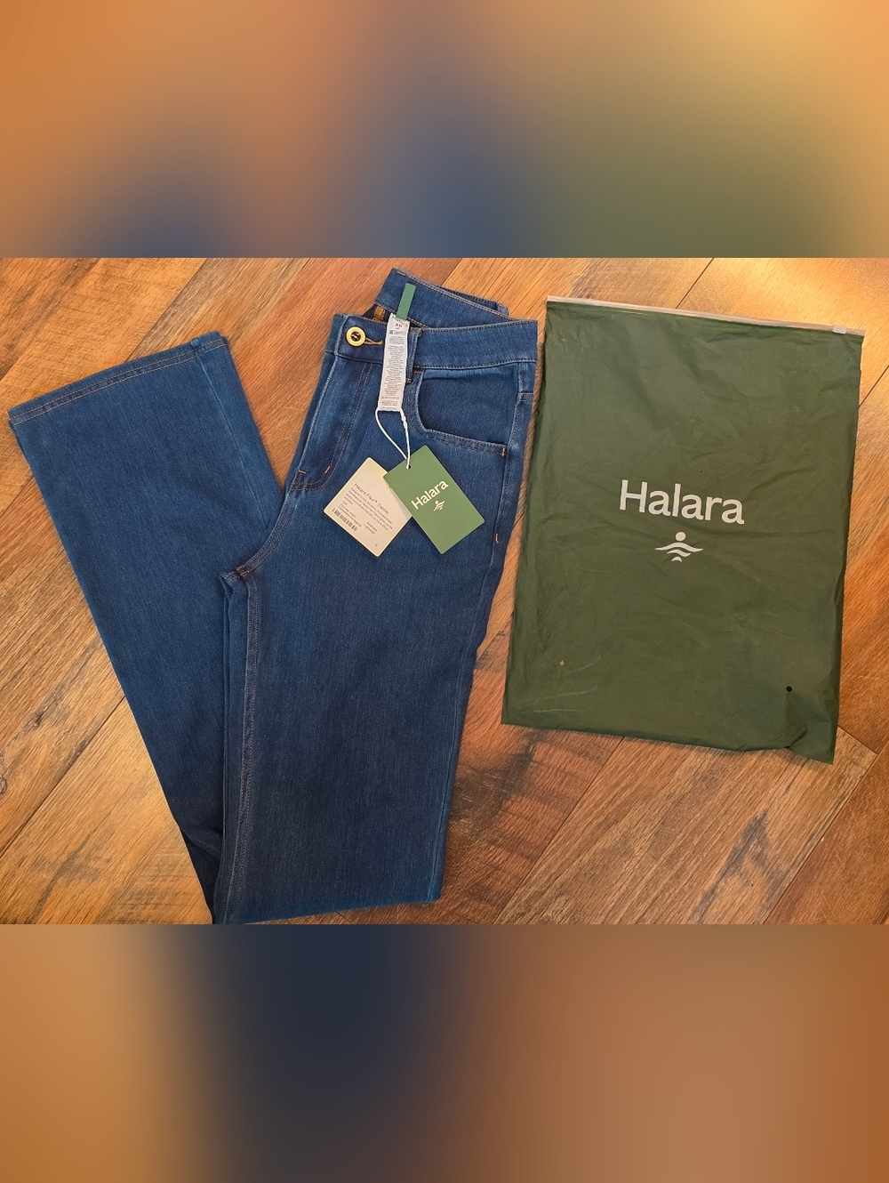 Halara Flex Mid Rise Pockets Casual Bootcut Jeans XS TALL